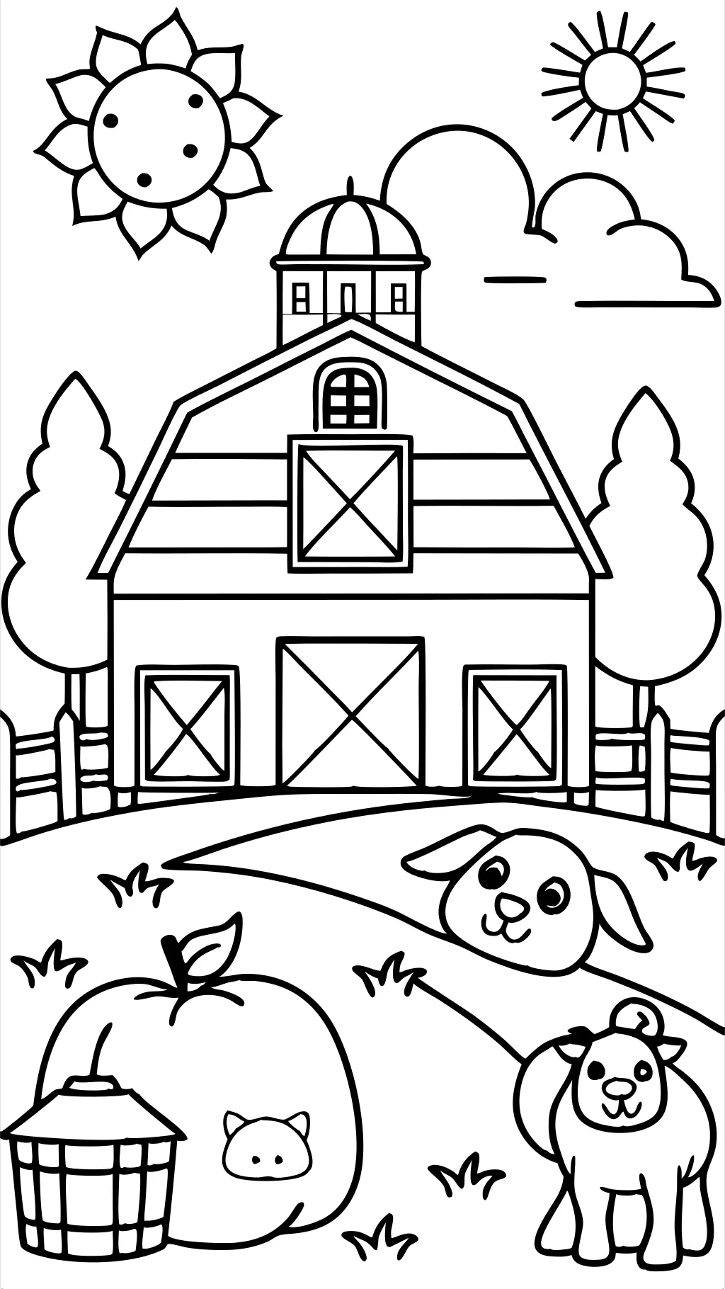 coloriages de ferme gratuitement imprimable